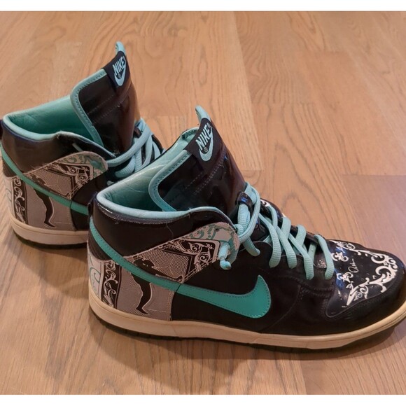Nike Dunk High Dontrelle Willis Collection Royale 313599-041 Black/White/Azure - Picture 1 of 11